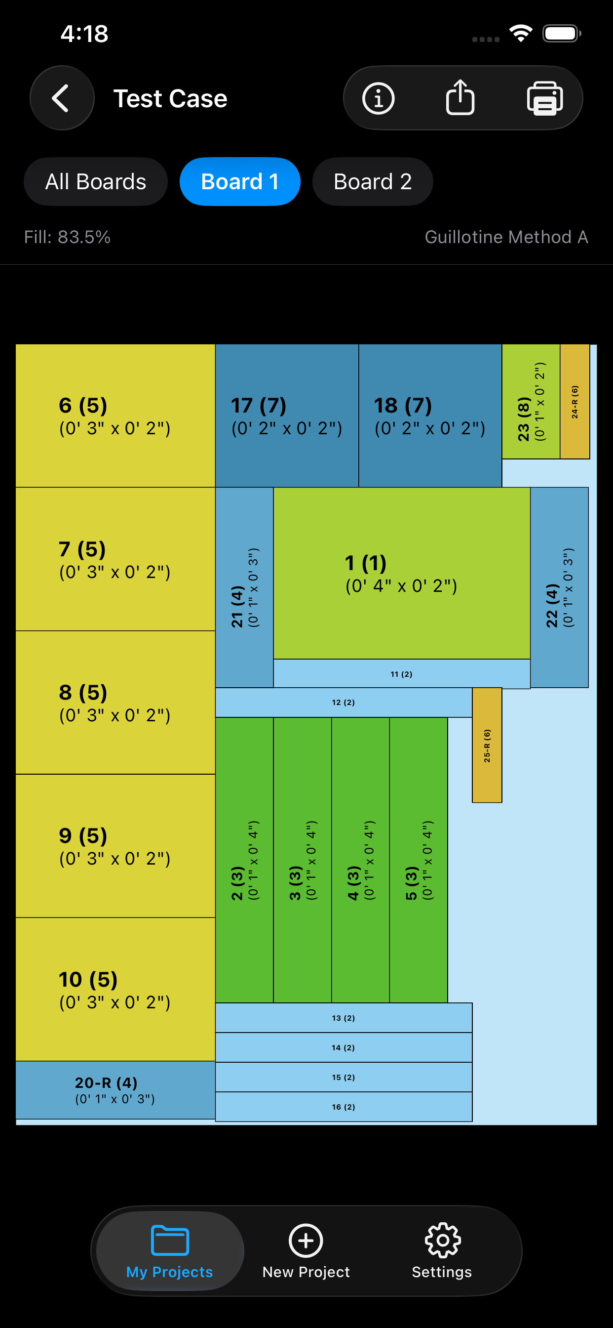 Cutting plan visualization